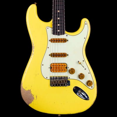 Fender Custom Shop Alley Cat Stratocaster Hvy Relic HSS Rosewood Board Vintage Trem Graffiti Yellow R120412 image 2