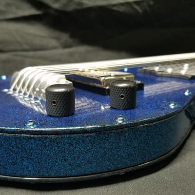 Fouke Industrial Guitars - Aluminum Lap Steel Magnum Blue Sparkle image 6