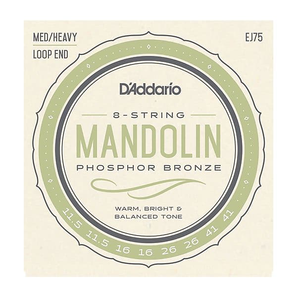 D'Addario EJ75 Phosophor Bronze Mandolin Strings - Medium/Heavy .0115-.041 image 1