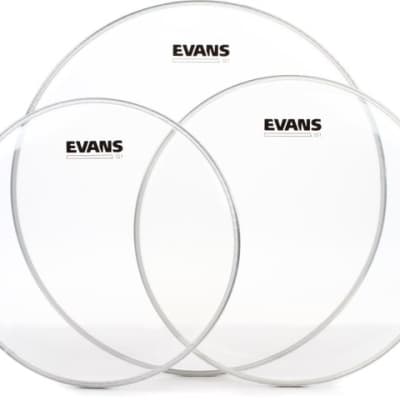 Evans G1 Clear 3-piece Tom Pack - 12/13/16 inch image 2