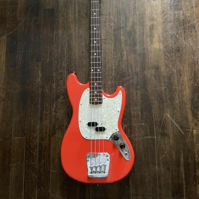 1998 Fender MB-98 / MB-SD Mustang Bass Reissue MIJ Short Scale Fiesta Red image 2