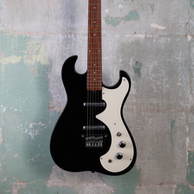 Silvertone 1449 Electric Guitar - Black Silver Flake image 1