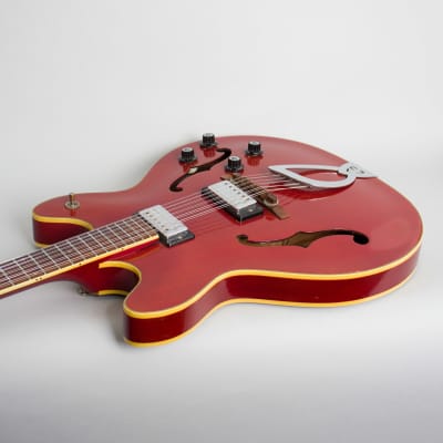 Guild  Starfire XII 12 String Semi-Hollow Body Electric Guitar (1966), ser. #DC-400, original black hard shell case. image 7