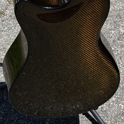 Emerald X20 Acoustic/Electric Guitar Amber Burled Redwood Carbon Fiber image 5
