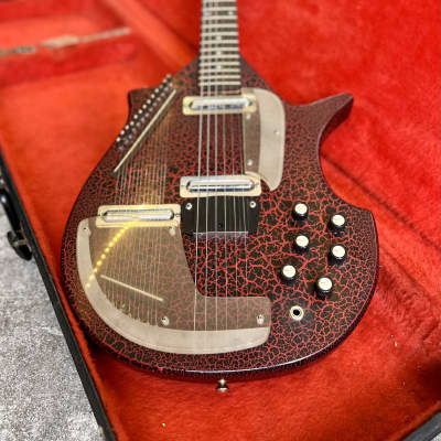 Jerry Jones Electric sitar guitar original vintage Danelectro coral image 2