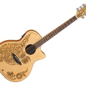 Luna Henna Oasis Spruce Acoustic-Electric Guitar Natural