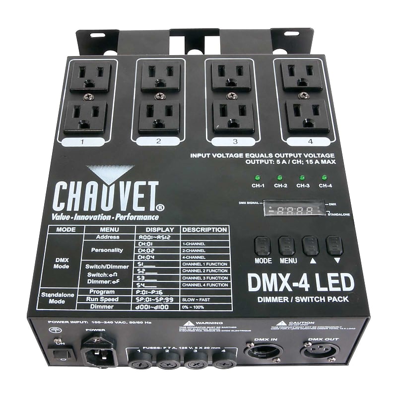 Chauvet DJ DMX-4 4-Channel Dimmer/Relay Pack Lighting Controller LED Fixtures image 1