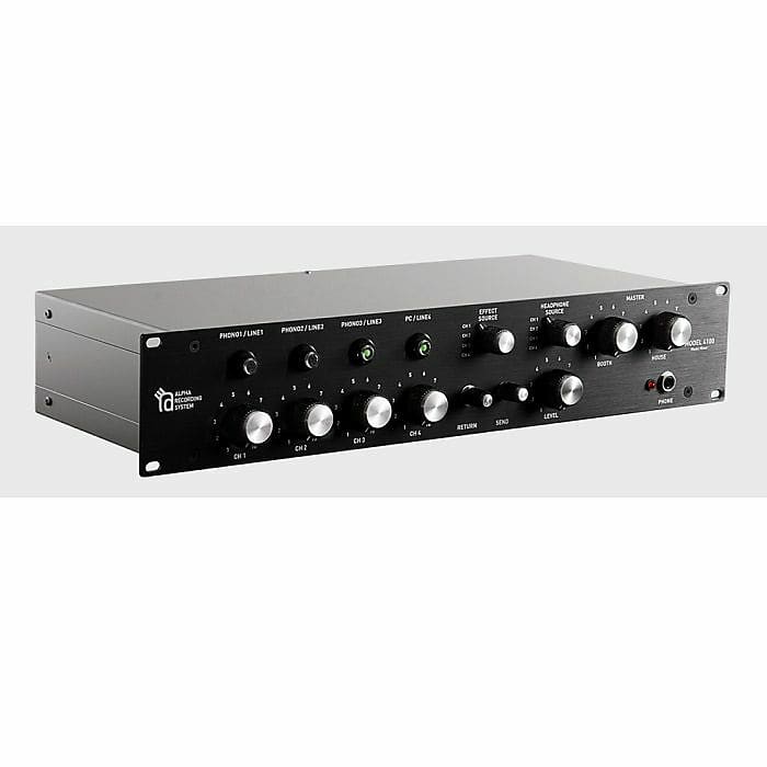 Alpha Recording System MODEL4100 Limited Edition 2022 4-Channel Rotary DJ  Mixer (black)