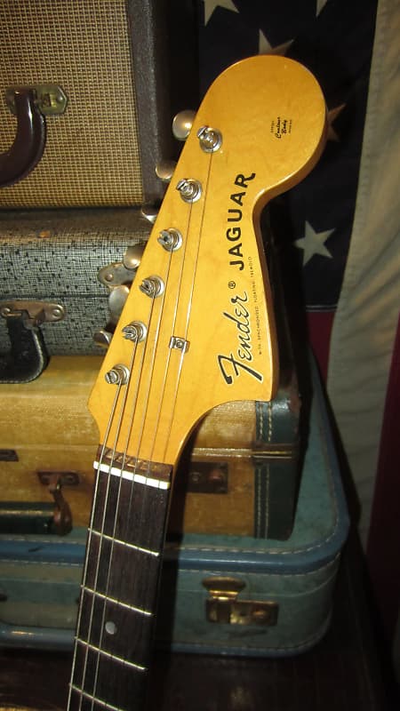 1993 Fender Jaguar Made in Japan Photo Flame Sunburst | Reverb