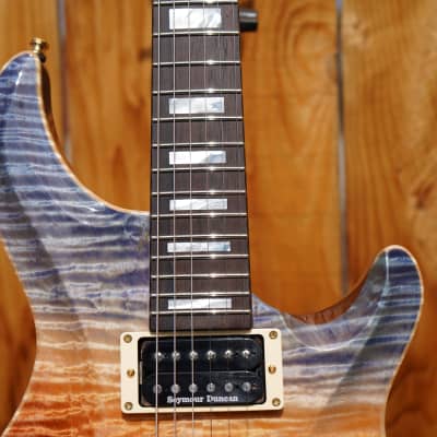 ESP Custom Shop Mystique Custom NT FM Blue Red Fade Burst 6-String Electric Guitar (NOS) w/ Case image 8