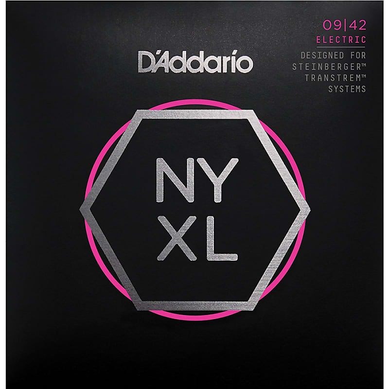 D'Addario NYXLS0942 Nickel Wound Super Light Double Ball End Electric Guitar Strings, 09-42 image 1