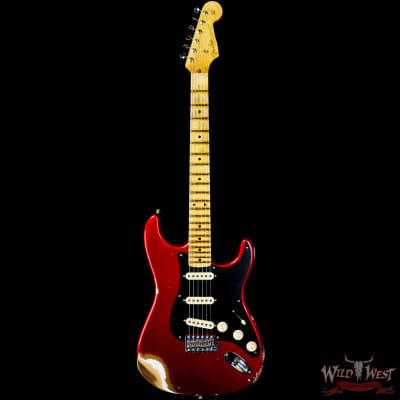 Fender Custom Shop 1959 Stratocaster Maple Neck Relic Candy Apple Red image 3