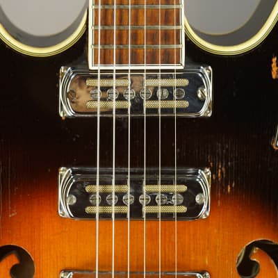 Hopf Galaxie 1960s - Sunburst Semi-Hollow Body Guitar image 4