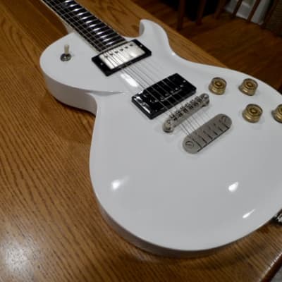 Dean Soltero Electric Guitar Gloss White 2008 with Upgrades Seymour Duncan SH-12 George Lynch Screamin' Demon Humbucker Pickup Push Pull Coil Splitting Pots Strap Locks image 7