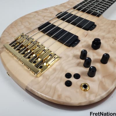 Fodera Imperial Elite 6-String Bass Single Cut Quilted Maple Mahogany Neck-Thru 11.5lbs I61484N image 6