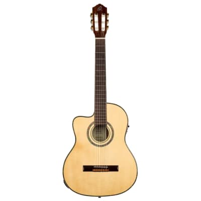 Ortega Family Series Pro Full Size Guitar Solid Spruce/ Mahogany Natural - RCE141NT-L, Left-handed image 2