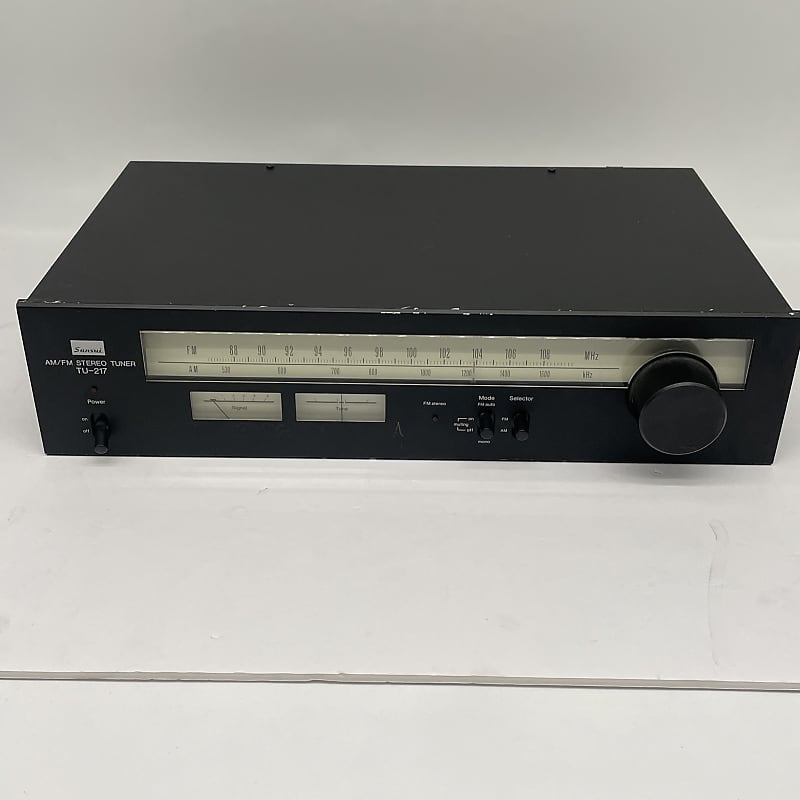 Sansui TU-217 Stereo Tuner AM FM Radio HI FI  VTG Japan Black *TESTED READ*  			
