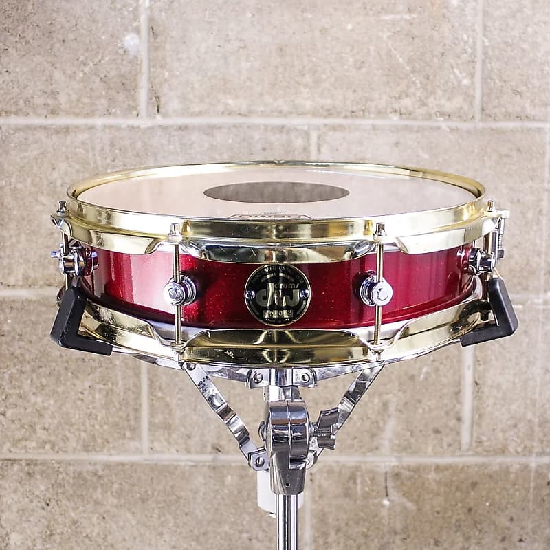 Neil Peart's DW 3 x 13 Red Sparkle Piccolo Snare Drum 1996 - Red Sparkle image 1