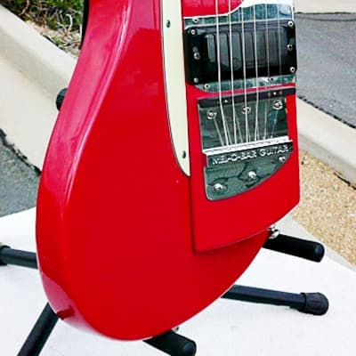Vintage USA 1967 Mosrite Smith Guitar Mel-O-Bar Electric Slide Guitar Serial #128 - Rare Red Finish image 12