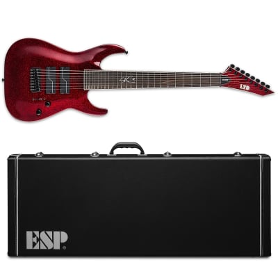 ESP LTD SC-608 Baritone Red Sparkle Stephen Carpenter 8-String Guitar + Hard Case SC-608B SC 608 for sale