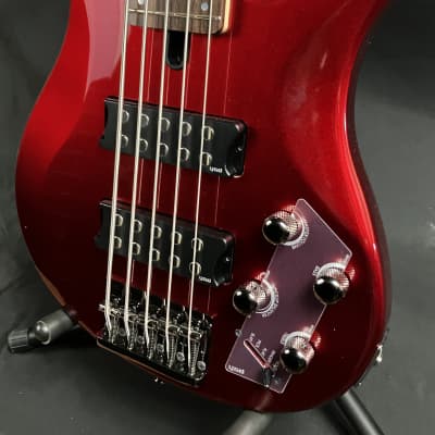 Yamaha TRBX305CAR 5-String Bass Guitar Gloss Candy Apple Red Finish image 8