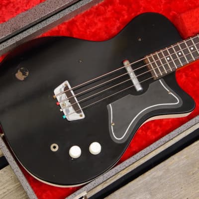 1964 Silvertone 1444 Danelectro Singlecut Bass with Case, Used image 14