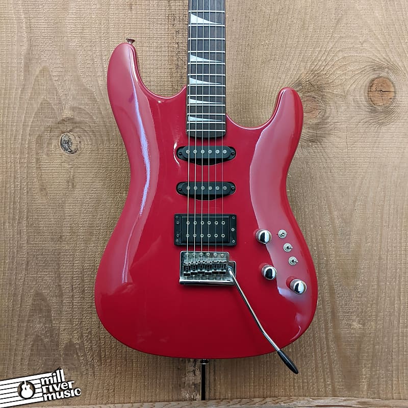 Stinger / Martin SSX-10 HSS Electric Guitar Fiesta Red MIK 1980s Korea image 1