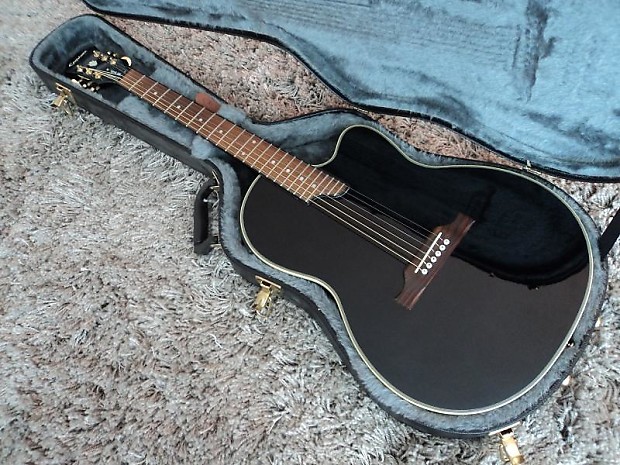 Epiphone SST Studio Solid-Body Acoustic-Electric Guitar With Case Black  Ebony EB