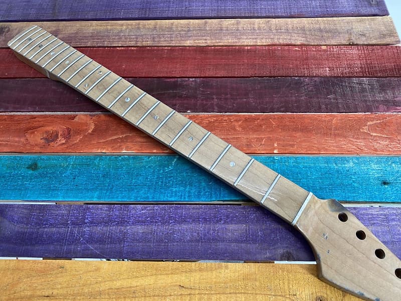 Real Life Relics Flame Maple S Style Neck Roasted One Piece Maple RLR-SRFM #7 image 1