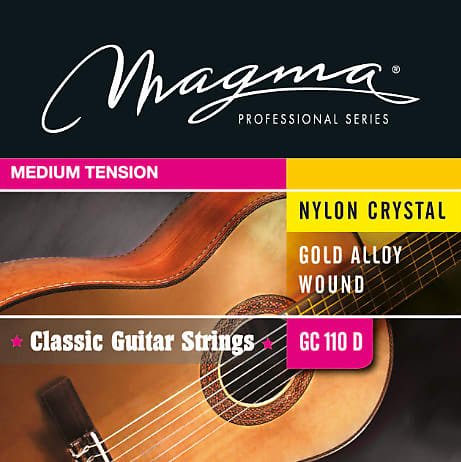 Magma Classical Guitar Strings Normal Tension Special Nylon - Gold Alloy "Bronze 85/15"(GC110D) - 6 Set image 1