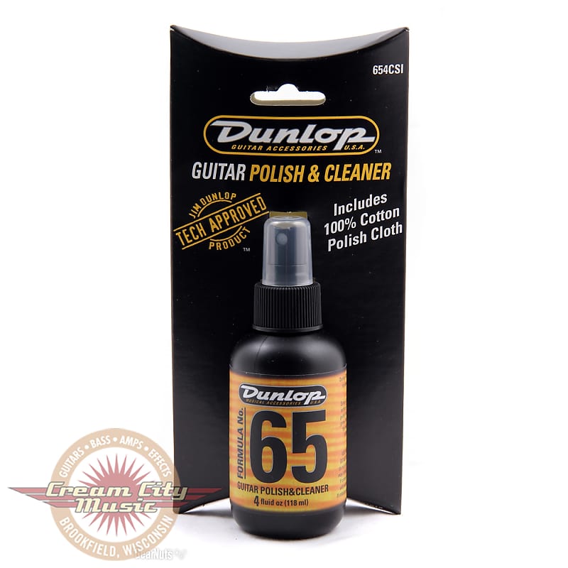 Dunlop Formula 65 Guitar Polish & Polishing Cloth Combo image 1