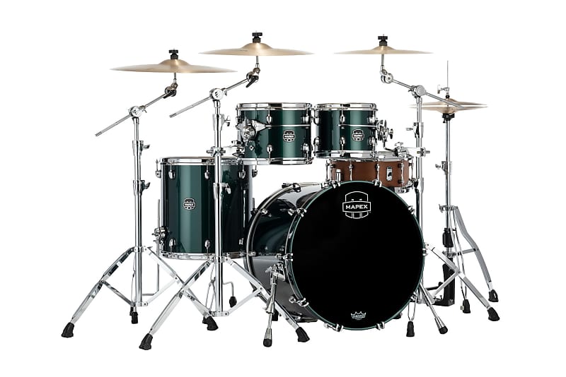 MAPEX - SE529XMPQ Saturn Evolution Maple Rock 4 Pezzi Brunswick Green image 1