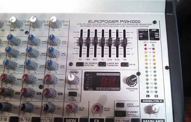 動作OK BEHRINGER パワードミキサ EUROPOWER PMH1000 Restock Behringer PMH1000 EUROPOWER Powered Mixer | Guitar