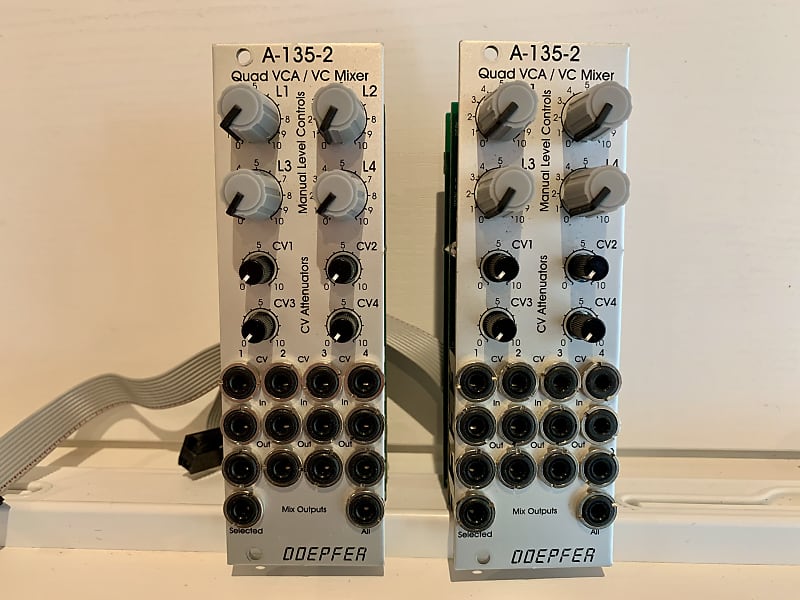 Doepfer A-135-2 Quad VCA / VC Mixer 2010s - Silver (PAIR