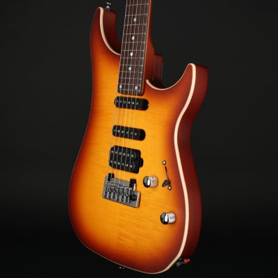 Vigier Excalibur Ultra Blues Mahogany HSS 1 of 8, Rosewood in Amber Matte with Gig Bag #220222 imagen 3