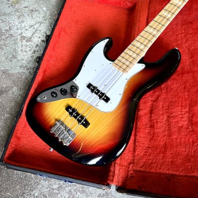 LEFTY! -Fender Jazz Bass JB-75 LH 2012 - Sunburst 1975 reissue left handed original MIJ Japan image 4
