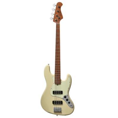 Bacchus BJB-2-RSM/M-OWH Universe Series Roasted Maple Electric Bass,  Olympic White
