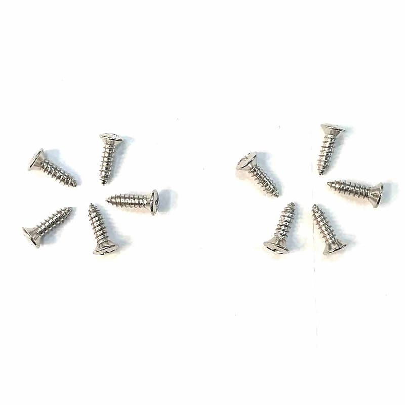 Pickguard Screws Fender Style 10 Pieces Chrome image 1