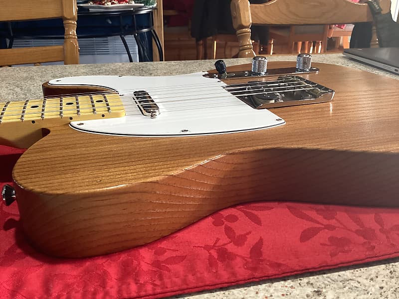 Musikraft Pine telecaster with blackguard specd neck