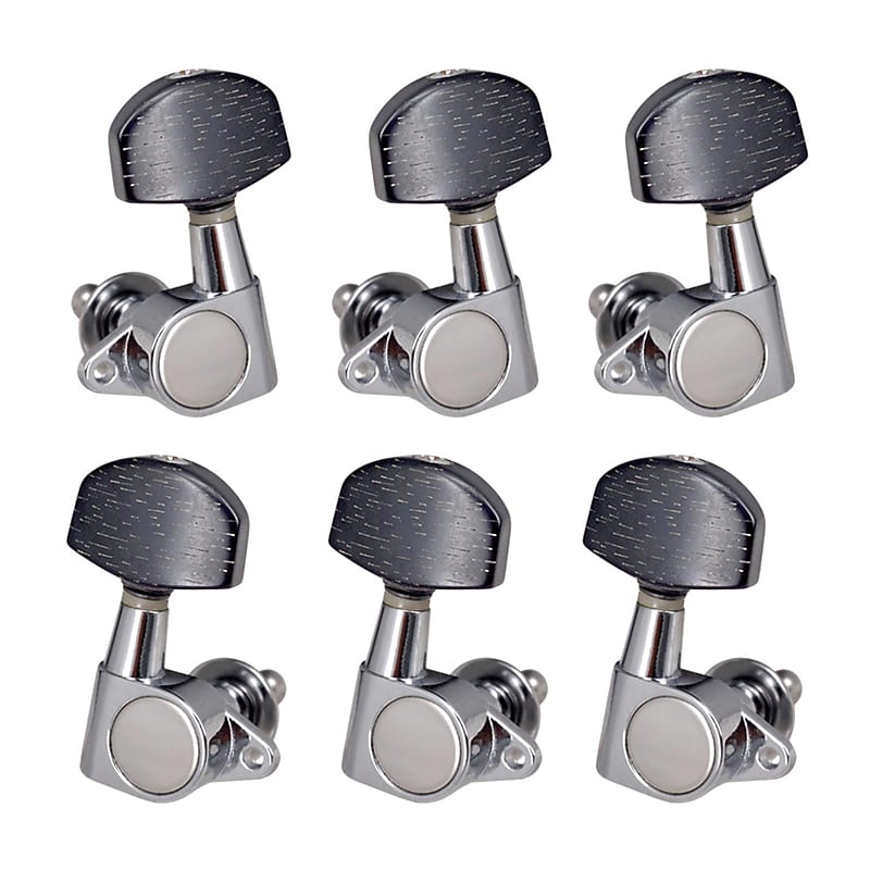 3r 3l Guitar Machine Heads Tuning Pegs With Black Buttons Reverb