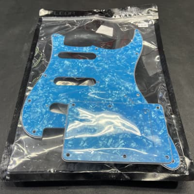 Fleor Stratocaster Strat Pickguard  kit - Blue Pearl w/back plate and screws #15 image 1