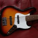 Fender Jazz Bass 5 String Electric Bass Guitar Sunburst - Excellent -