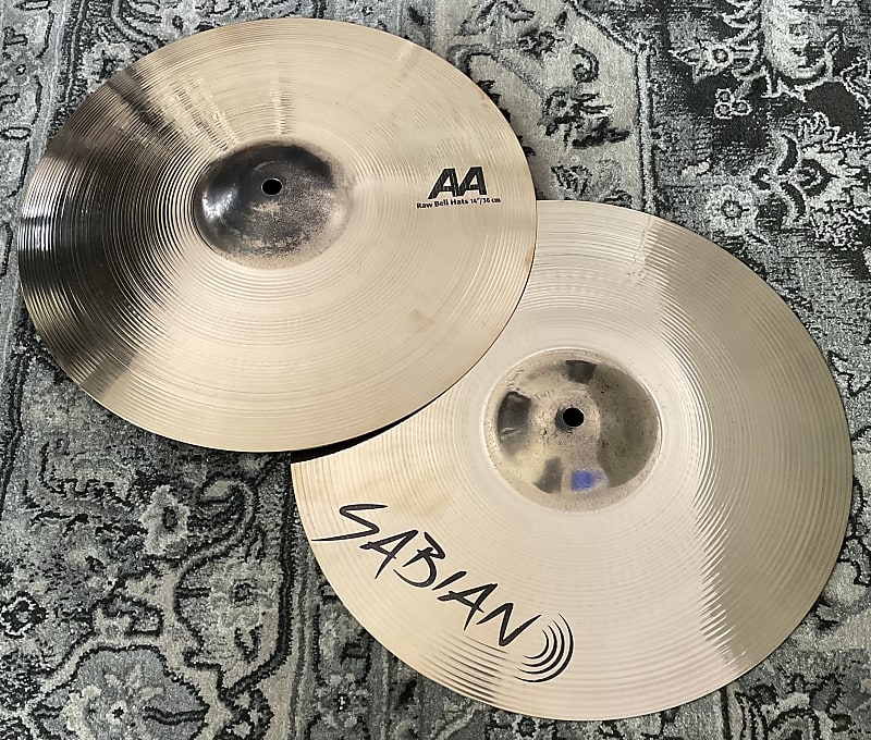 Sabian 14” AA Raw Bell Hi-Hat Pair 21472/1B & 21472/2B