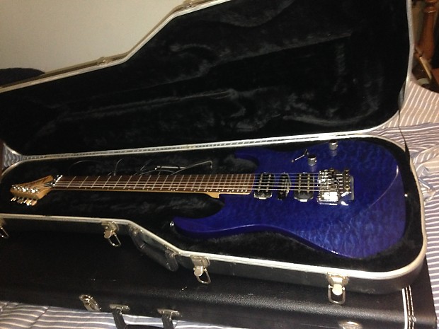 Washburn Mercury series MG 104 1992 Deep Trans Blue Quilt