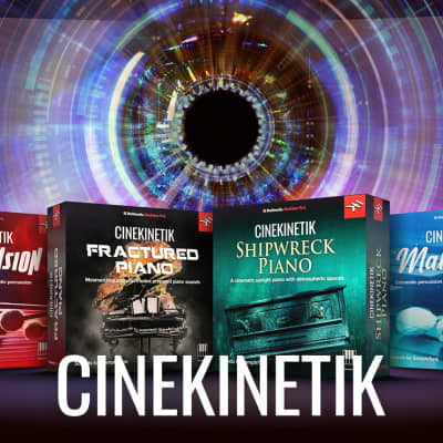 New Ik Multimedia Cinekinetik - 4 unique SampleTank sound libraries, each created to conjure a sense of wonder, mystery or suspense in the listener's mind.  Mac/PC AU/VST/AAX (Download/Activation Card) image 1