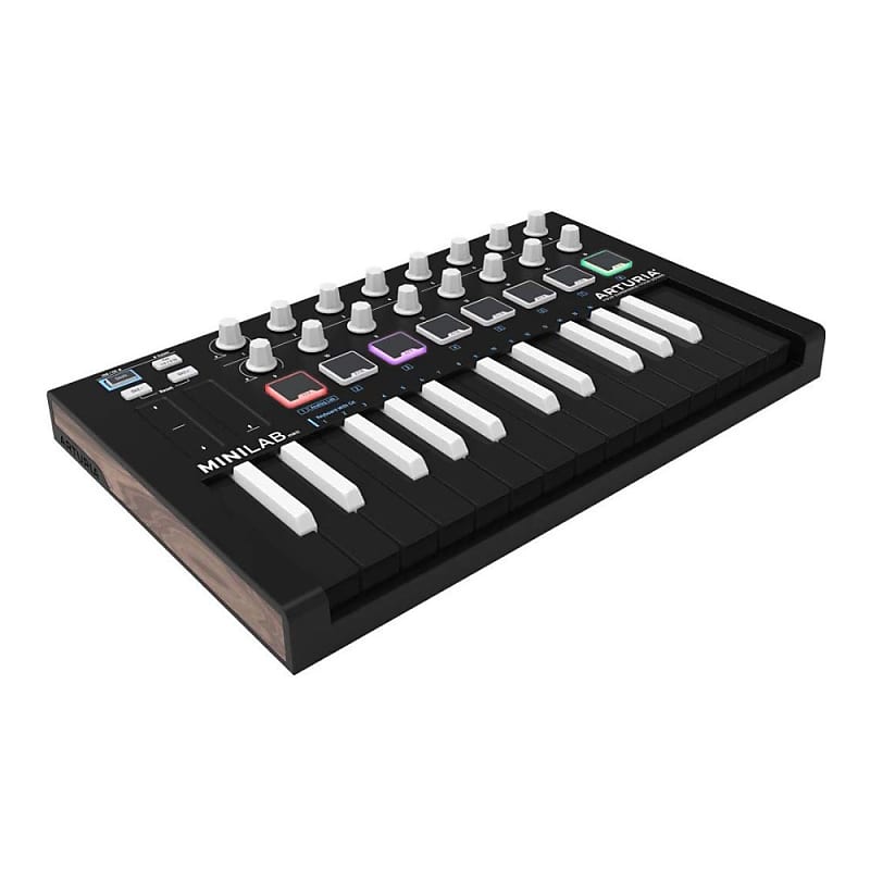 Arturia MiniLab MKII 25-Key MIDI Controller (Black) with Laptop