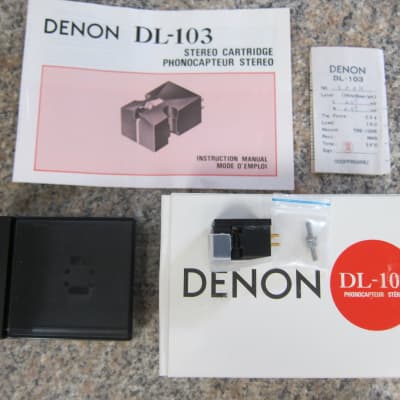 Denon DL-103 MC Cartridge Low Hours, Box, manual, improved, Ex Sound, JAPAN, Industry Standard image 1