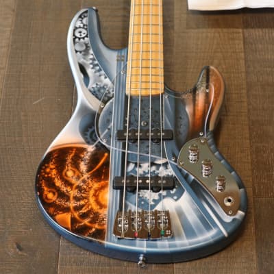 Sandberg California II Passive 4-String Bass Blue Industrial Design + OGB image 2