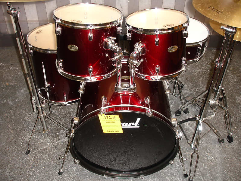 Pearl Forum 5-Piece Standard Drum Set with Hardware & Cymbals - Wine Red