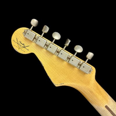 Mint Fender Custom Shop LTD 70th Anniversary 1954 Stratocaster Heavy Relic 2-Color Sunburst w/case image 10